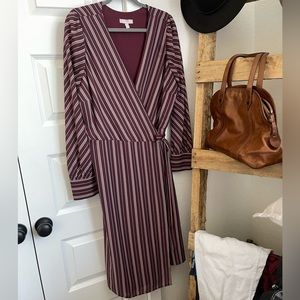 SOLD - Chelsea28 - Striped Wrap Dress 👗